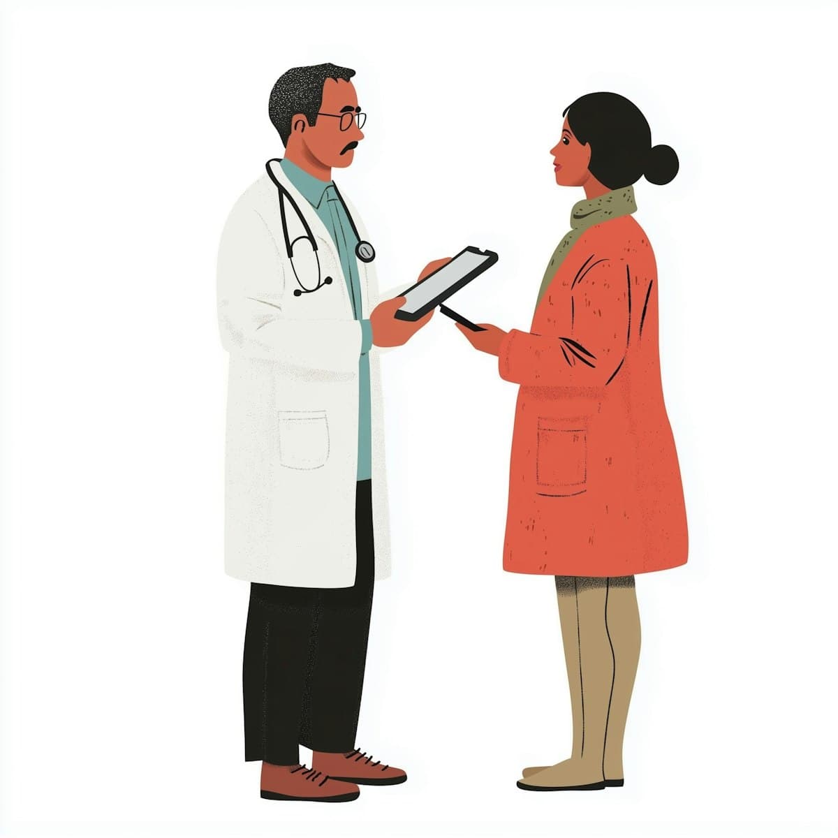 Pharmacist consulting with a patient — no GP referral